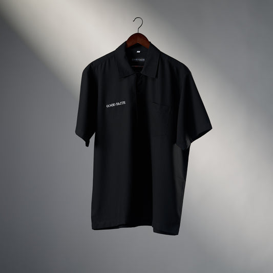 GOOD FAITH - BUTTON SHIRT (BLACK)